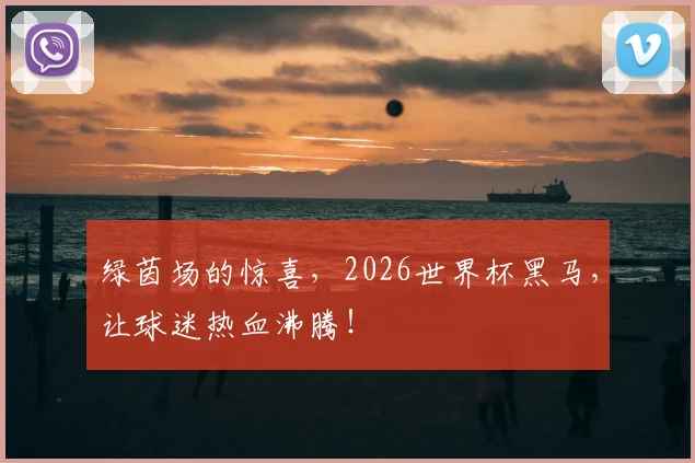 绿茵场的惊喜，2026世界杯黑马，让球迷热血沸腾！